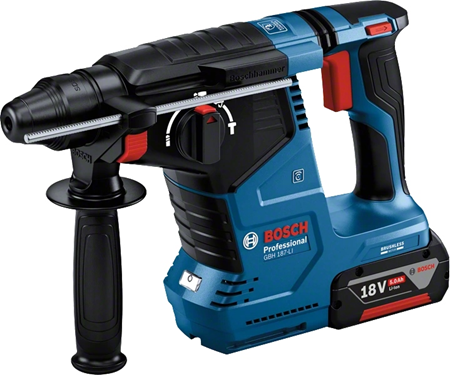 Cordless hammer drill machine providing powerful, portable drilling performance for concrete and masonry.