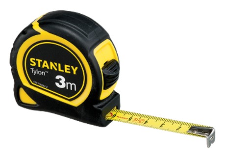 Durable measuring tape with clear, accurate markings for precise measurements in construction and DIY projects.