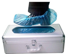 Innovative shoe dispenser engineered for efficient and hygienic distribution of shoe covers.