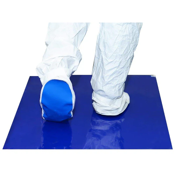 Effective sticky mat designed to trap dirt and moisture at entry points for a cleaner workspace.