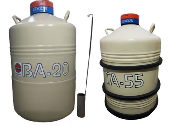 Industrial-grade cryogenic liquid nitrogen container for safe storage and transport