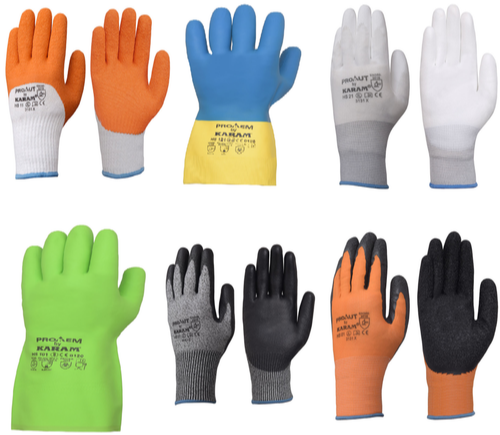 High-quality safety hand gloves offering superior grip and protection against abrasions in demanding work environments.