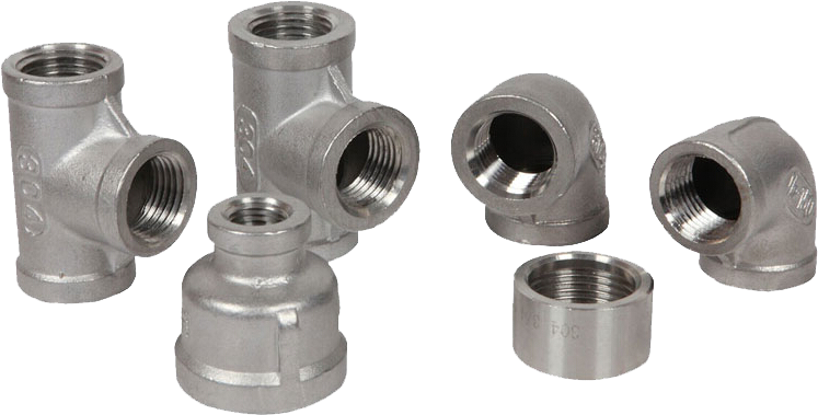 Durable stainless steel pipe fitting designed for secure, leak-proof connections in high-pressure systems.