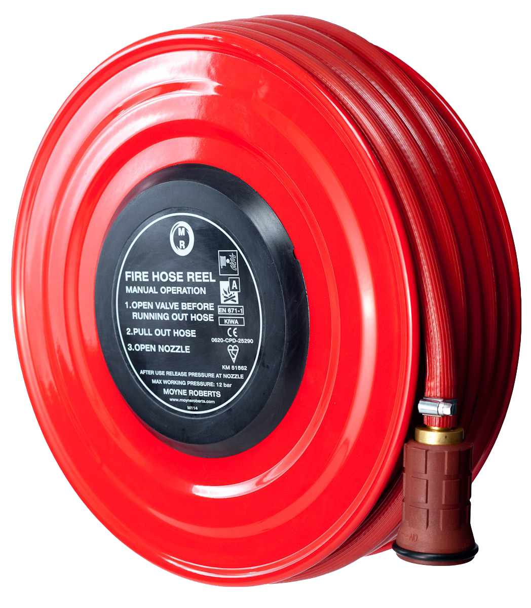 Durable fire hose engineered for high-pressure water delivery during emergency firefighting operations.