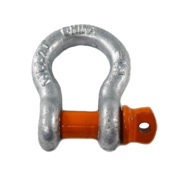 high-strength D-shackle for secure rigging and fastening in industrial applications.