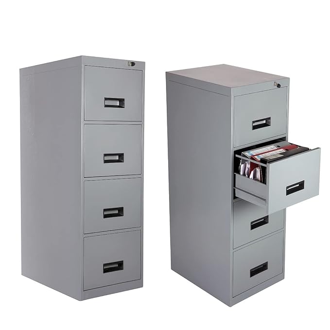 Functional file holder cabinet for secure document storage in an office setting