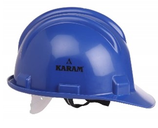 Sturdy safety helmet with adjustable strap for superior head protection on construction sites