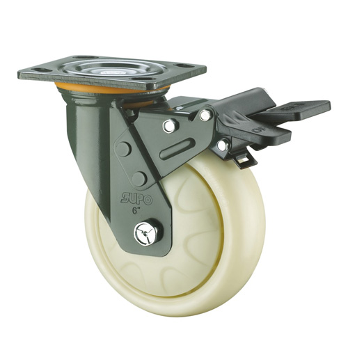 Durable polypropylene caster wheel offering dependable performance and resistance to wear in industrial applications